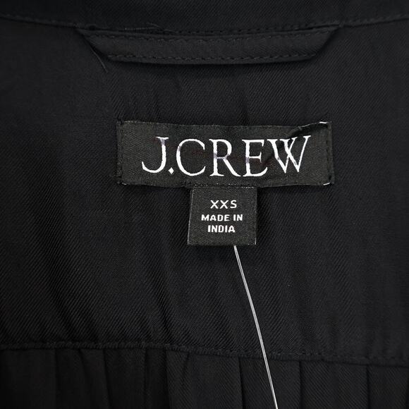 J.Crew Bungalow Dress Drapey Viscose Twill Black Size XXS NWT - Picture 3 of 9